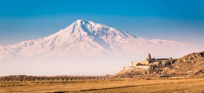 Landscape view of Kyrgyzstan