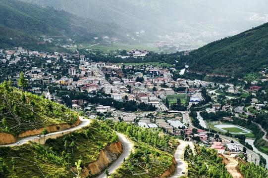 Landscape view of Bhutan