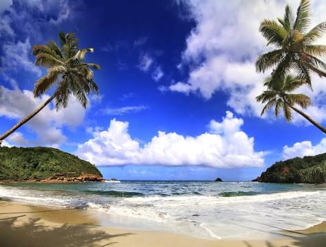 Landscape view of Saint Lucia