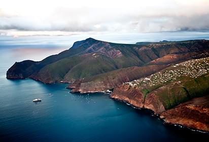 Landscape view of Saint Helena