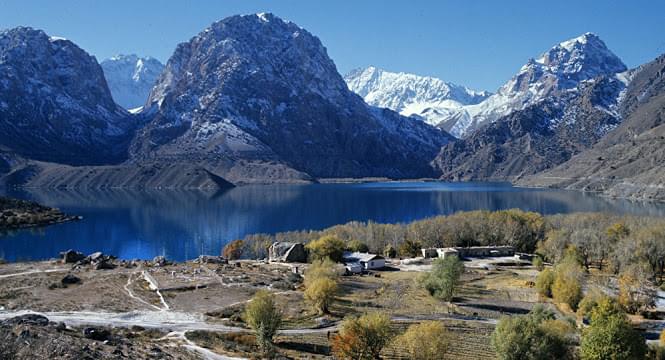 Landscape view of Tajikistan}